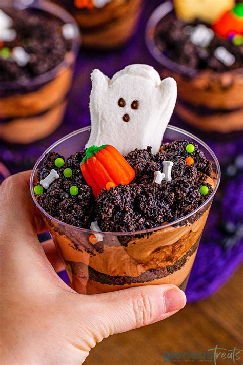 Halloween Graveyard Dirt Cups Glorious Treats