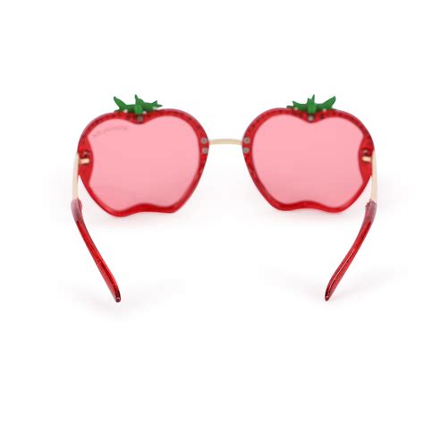 Monnalisa Strawberry Sunglasses In Pink — Bambinifashion