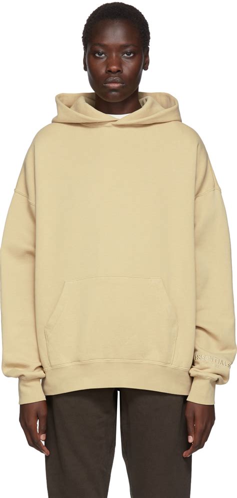 Essentials Ssense Exclusive Beige Pullover Hoodie Ssense