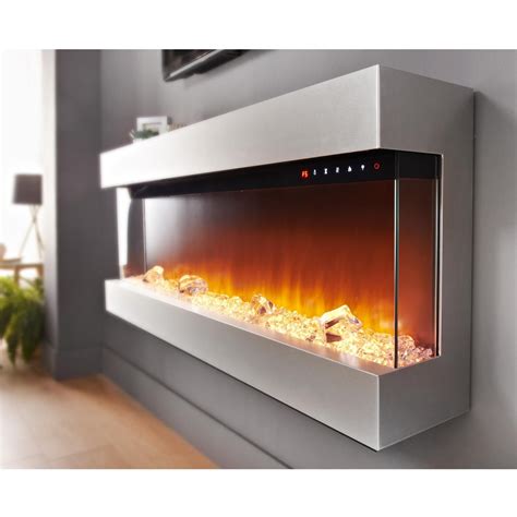 Evolution Fires Ef3sess Empire 3 Sided 44 Inch Wall Mount Electric Fireplace Stainless Steel