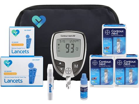 Bayer Contour NEXT EZ Complete Home Blood Sugar Testing Kit EZ METER