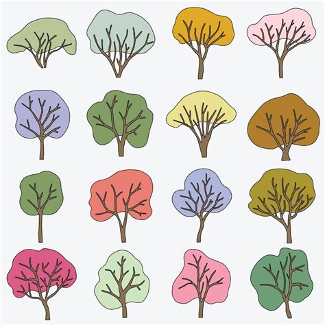 Simplicity Tree Freehand Drawing Flat Design 15629223 Vector Art At