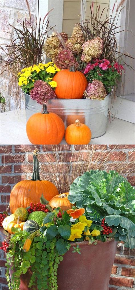 22 Beautiful Fall Planters For Easy Outdoor Decorations A Piece Of