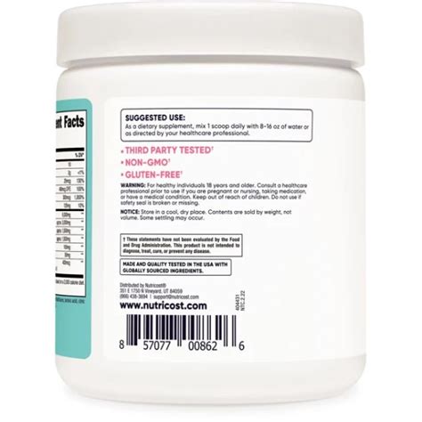 Dropship Nutricost Bcaa For Women Supplement Green Apple 30 Servings