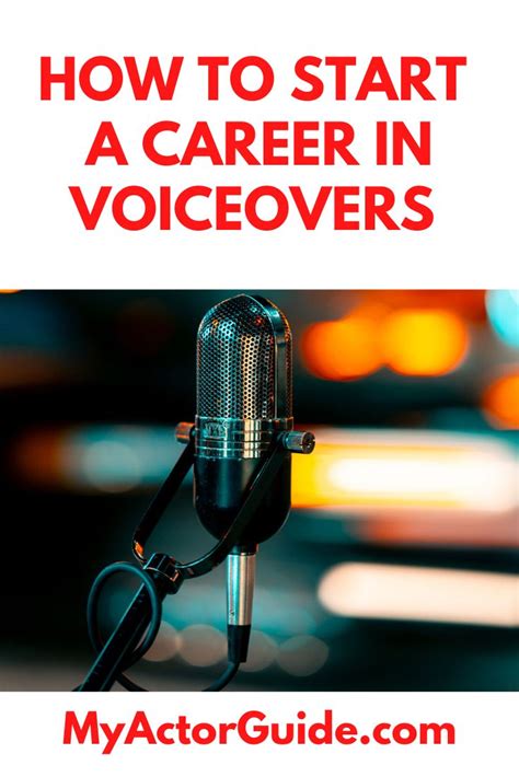 How To Start A Career In Voice Over My Actor Guide Voice Acting