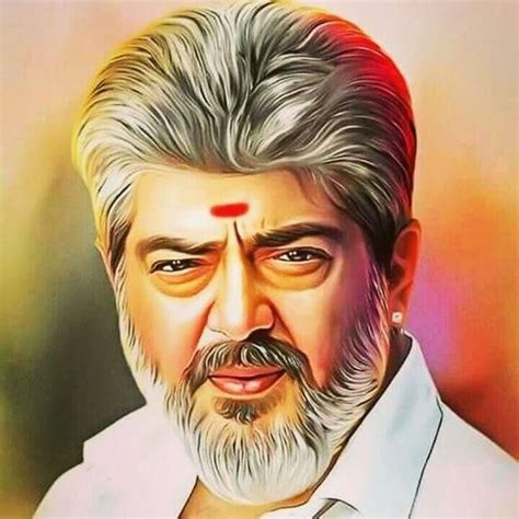 Thala Ajith Oil Painting Hd Download - Captions Cute Viral