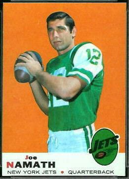 1969 Topps Football Card #100: Joe Namath