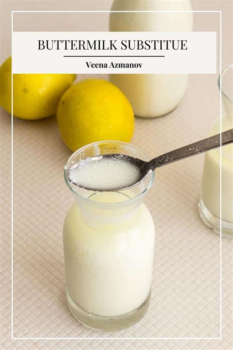 How To Make Buttermilk And Buttermilk Substitute Veena Azmanov Kitchen