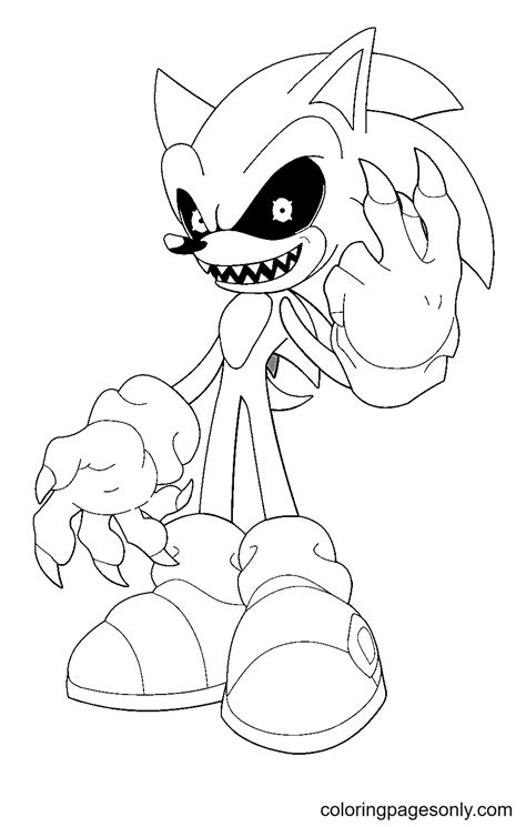 34 Sonic Exe Coloring Pages