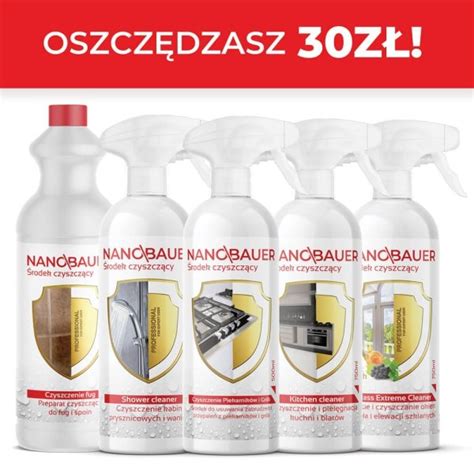 NANOBAUER CZYSTY DOM zestaw 5 środków czyszczących PROMOCJA