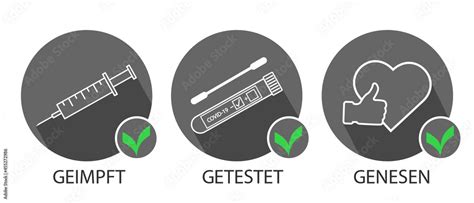 3G Regel Geimpft Getestet Genesen 3G Rule Vaccinated Recovered