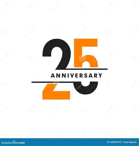 25th Celebrating Anniversary Emblem Logo Design Vector Illustration