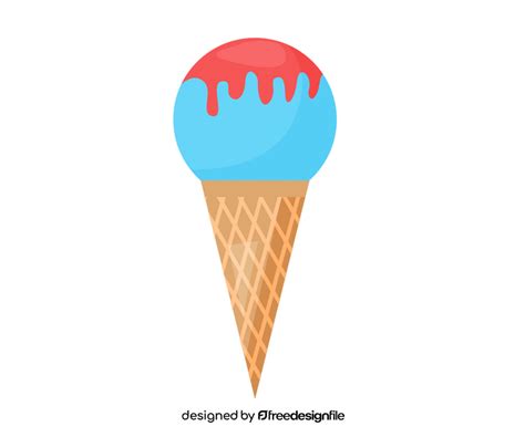 Wafer Cone With Ice Cream Scoop Clipart Free Download