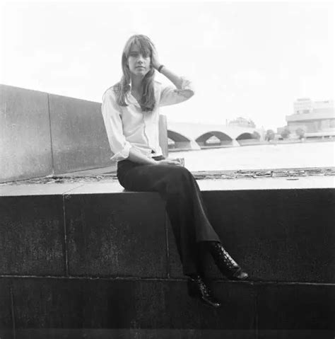 Francoise Hardy French Singer Pictured On The Thames Embankment Old