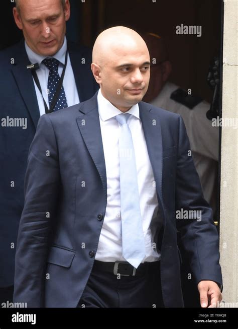 Home Secretary Sajid Javid Leaves Downing Street Hi Res Stock