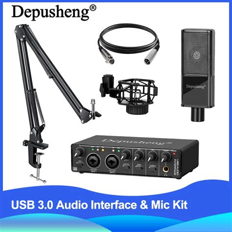 Depusheng Carte Son Professionnelle Md Interface Audio Avec Moniteur