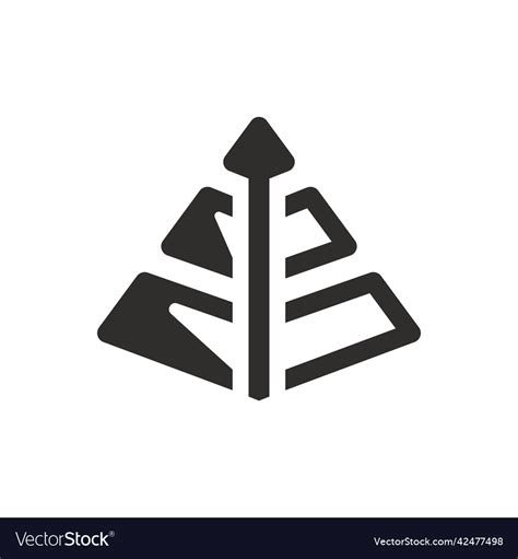 Triangle Hierarchy Report Icon Royalty Free Vector Image