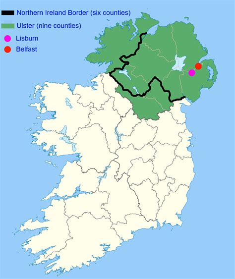 Six Counties Of Northern Ireland Map - Dolley Hollyanne