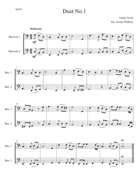 Intermediate Bassoon Duets In C Major Digital Download Jdw Sheet Music