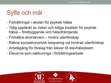 Skolan Som Arena För Psykisk Hälsa Ppt Ladda Ner