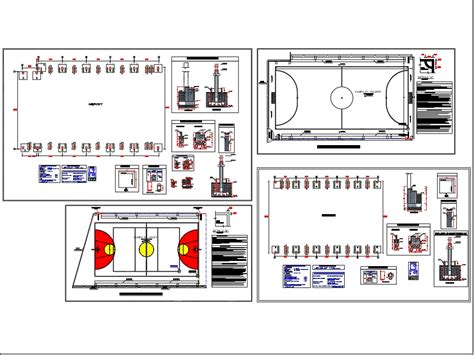 Polideportivo En Autocad Descargar Cad Mb Bibliocad