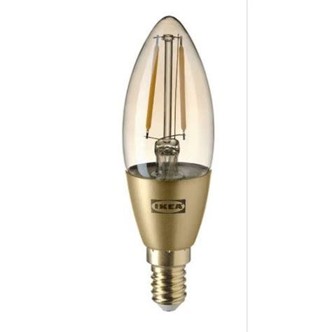 1kea Led Bulb E14 200 Lumen Dimmable Chandelier Brown Clear Glass Retro