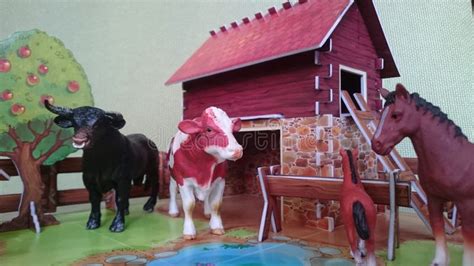 Animal Farm Diorama Display Stock Image - Image of horse, farmer: 114211449