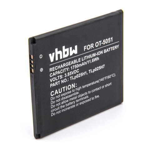 Vhbw Batterie Compatible Avec Alcatel One Touch OT 5051 OT 5051X Pop