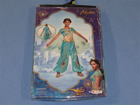 Disney S Aladdin JASMINE Deluxe Costume Size M 7 8 Gem