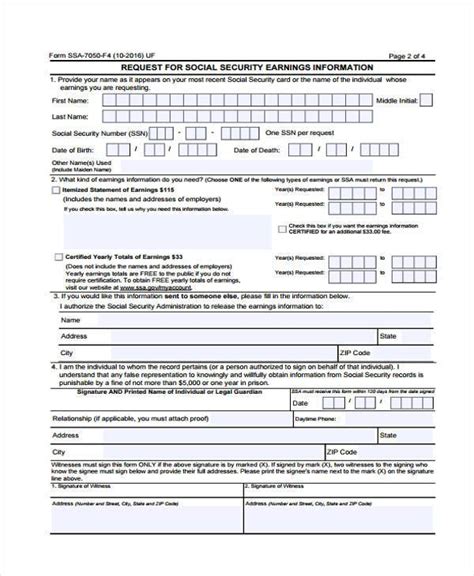 Social Security Card Form Printable