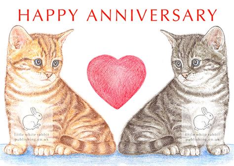 Kittens Anniversary Card Etsy