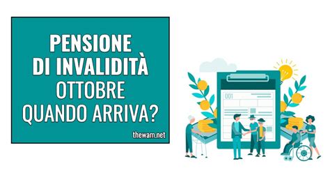 Pagamento pensione di invalidità ottobre quando arriva