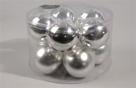 Decoris Kerstballen Glas Zilver Cm Stuks Bol