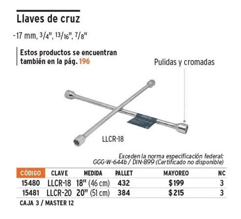 Llave De Cruz Para Auto Truper Llcr Off