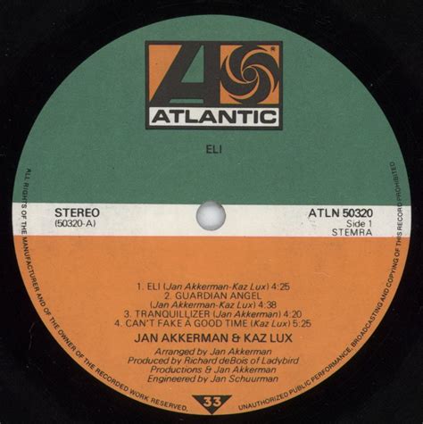 Jan Akkerman Eli Dutch Vinyl Lp —