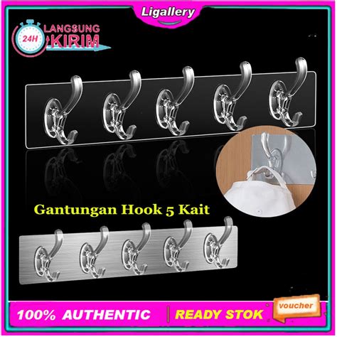 Jual BISA COD Gantungan Dinding Hook Hanger Tempel Gantung Baju