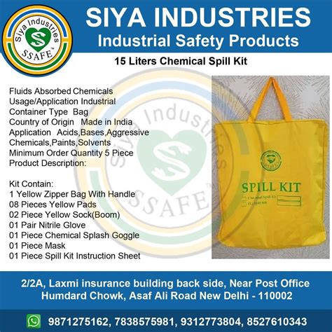 Bag 15 Liters Chemical Spill Kit For Industrial At Rs 5400piece In