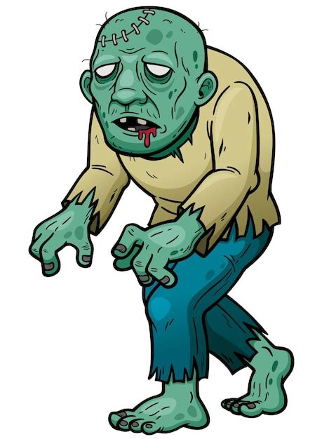 Zombie Cartoon Vector Premium