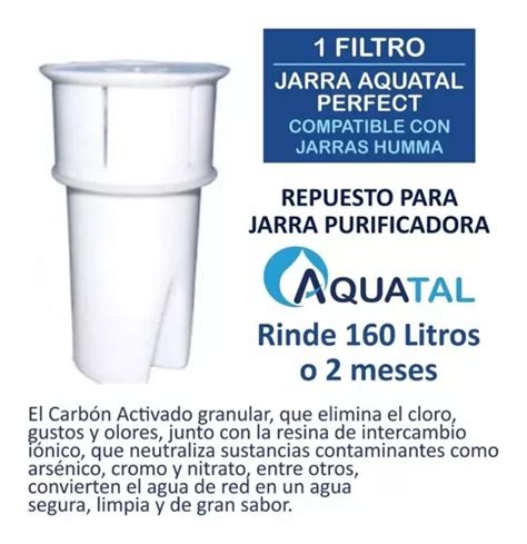 Jarra Purificadora Agua Aquatal 2 Lts Perfect Pitcher Anmat En Venta En