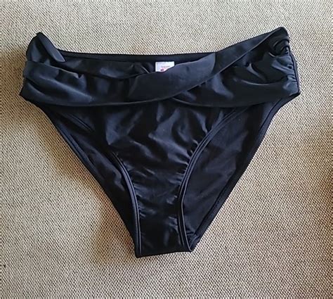 Nwt Shekini Bikini Bottoms Only Women S Black Medium Swimwear New Adult
