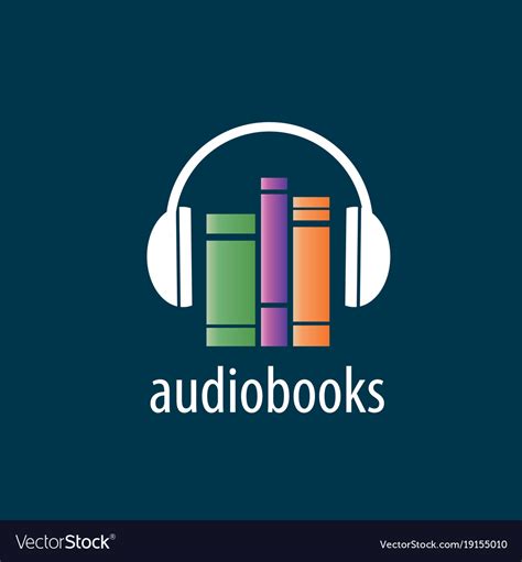 Audiobook Logo Template Royalty Free Vector Image