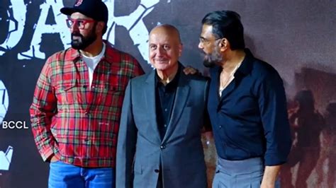 Suniel Shetty Abhishek Bachchan And Anupam Kher At Gadar Success