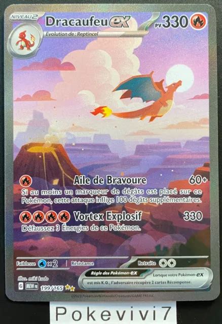 CARTE POKEMON DRACAUFEU 199 165 EX Full Art FA EV3 5 MEW 151 FR EUR 179