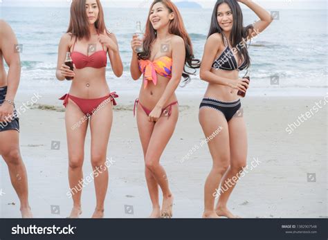 Sexy Bikini Party Seaside Enjoy Meeting Stock Photo Shutterstock