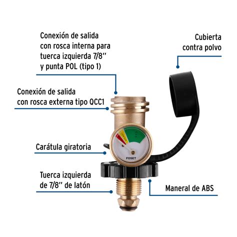 Indicador De Nivel De Llenado Para Cilindro De Gas Foset Para Gas 49117