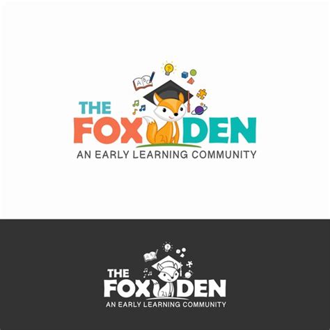 Designs The Fox Den Early Learning Center Logo And Brand Identity