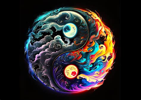 Fantasy Yin And Yang Poster By Printyourdigitals Displate