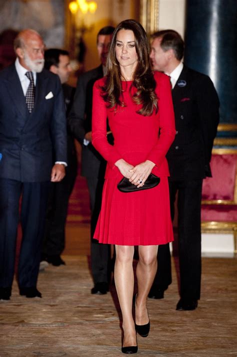 Kate Middleton In A Red Dress Kate Middleton Style Popsugar Fashion