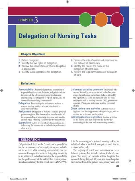 Delegation Nursing Health Care