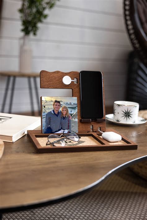 nightstand organizer  men nightstand organizer charging etsy